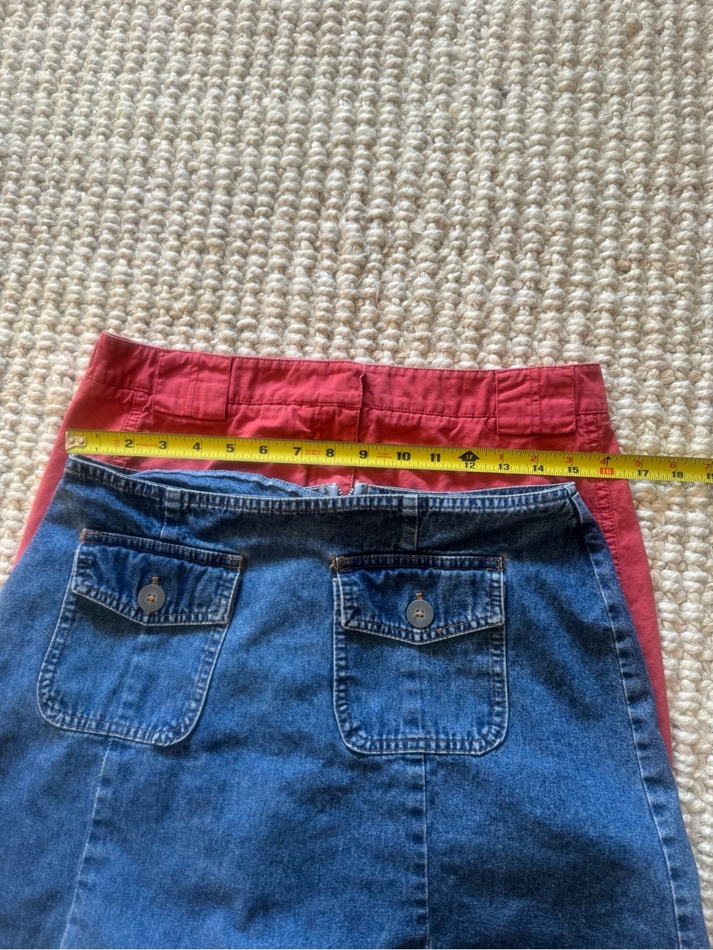 J. Crew Red Cotton Mini Skirt and different brand denim skirt - Picture 7 of 9
